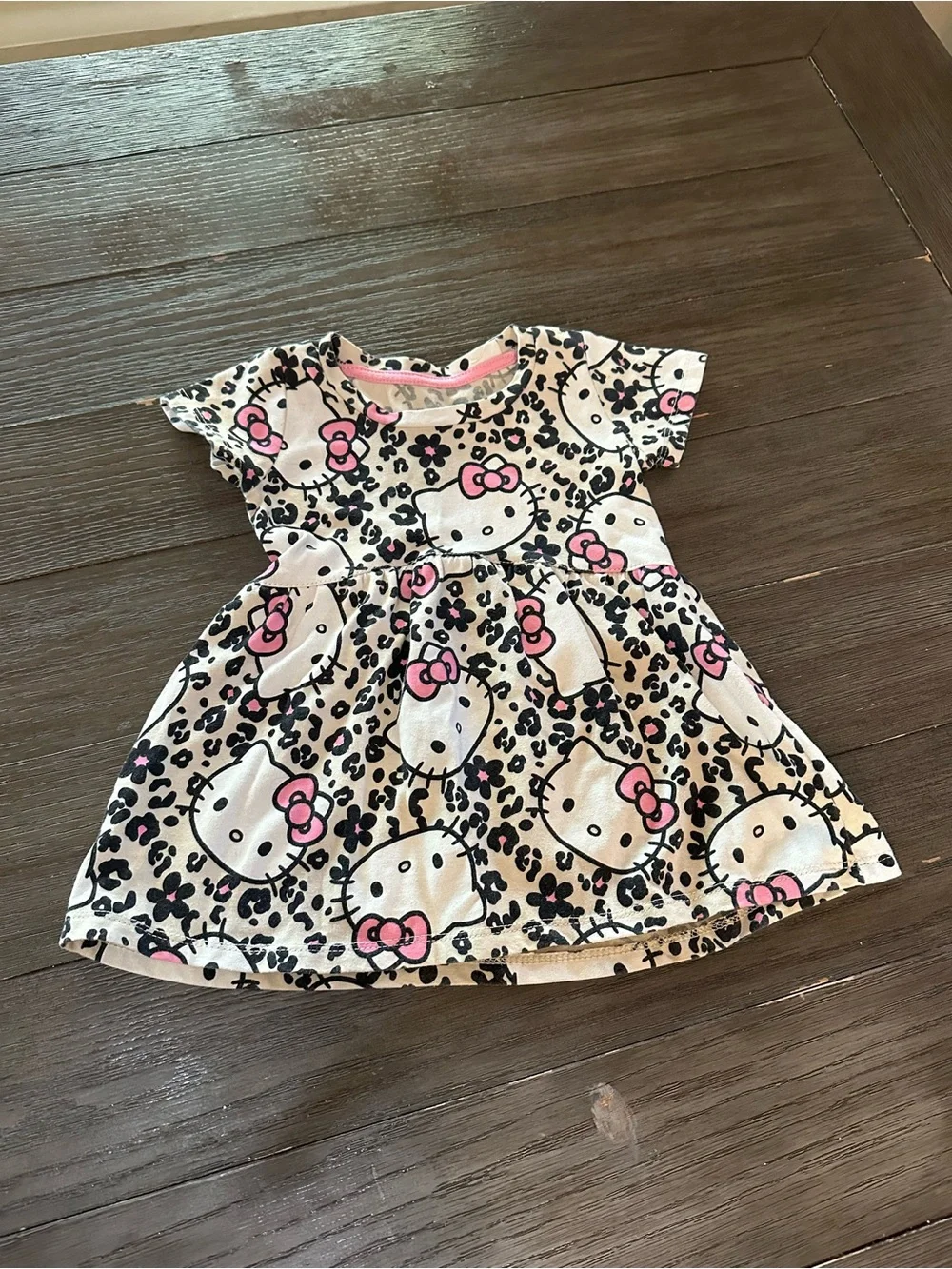 Girls 18mth Pink & White Hello Kitty Print Dress